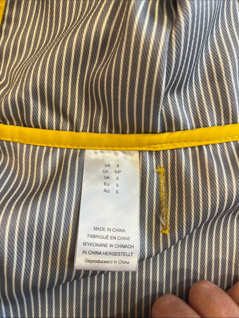 Sydney and Co. London Yellow Waterproof Dog Rain Jacket with Hood - Picture 4 of 6